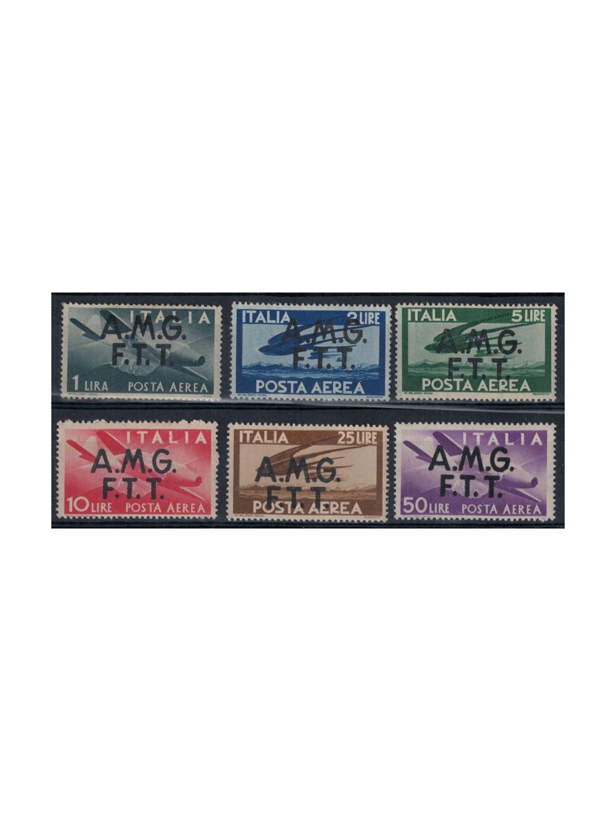 TRIESTE A 1947 Democratica (posta aerea) 6v MH*