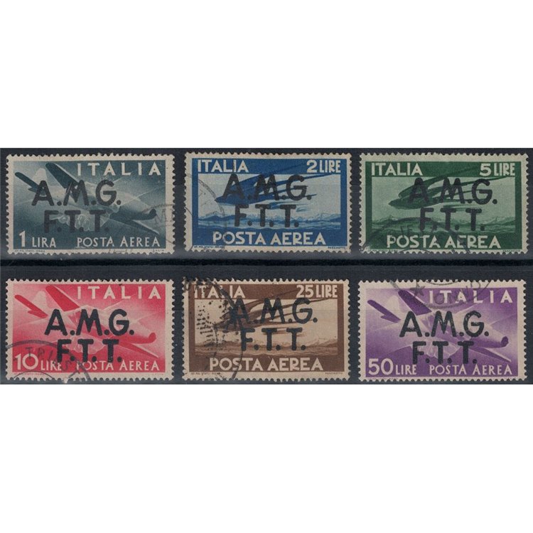TRIESTE A 1947 Democratic (airmail) 6v used