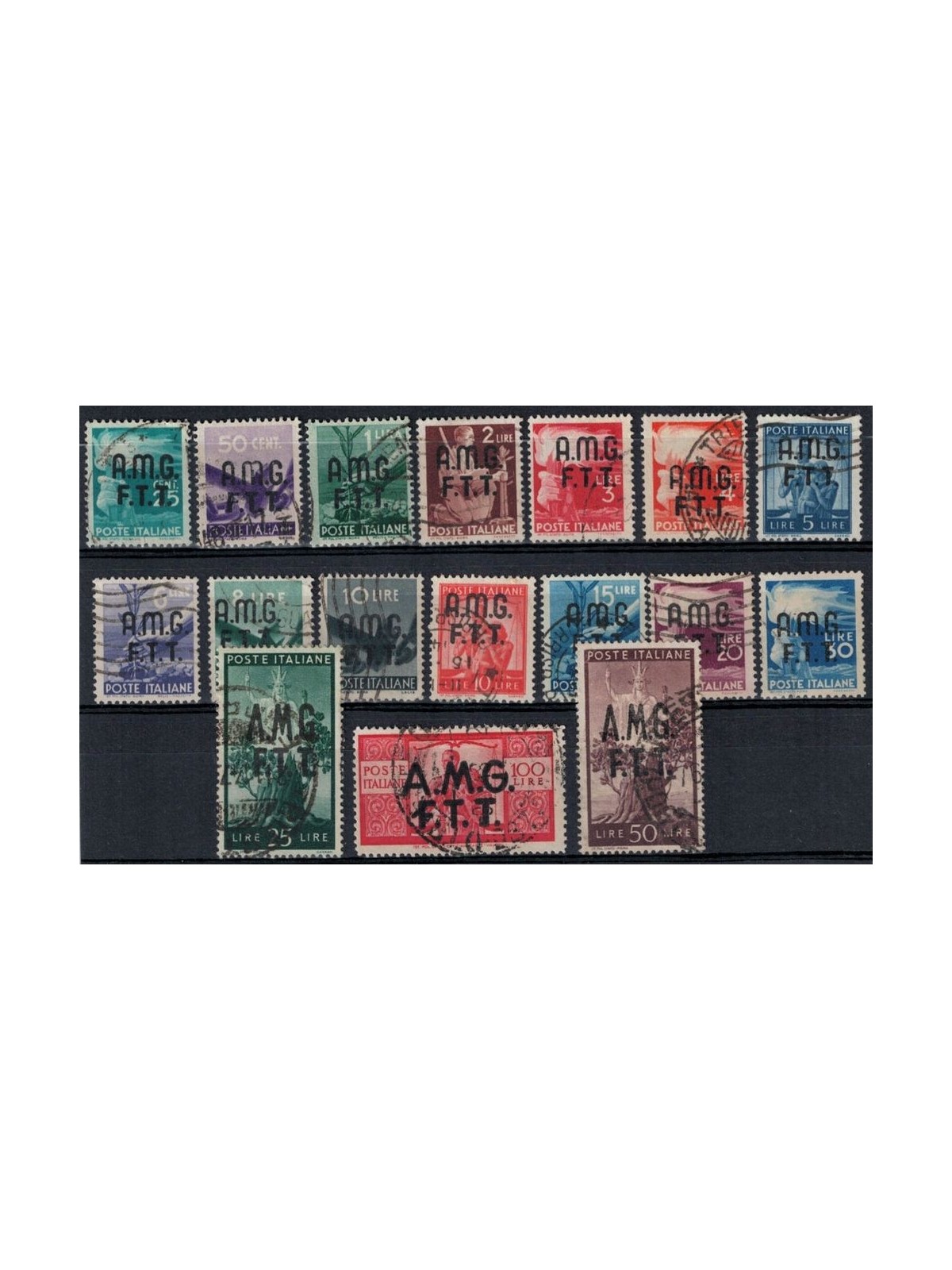 TRIESTE A 1947-48 Democratic 17v used
