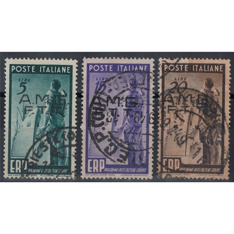 TRIESTE A 1949 ERP, European reconstruction programme 3v used