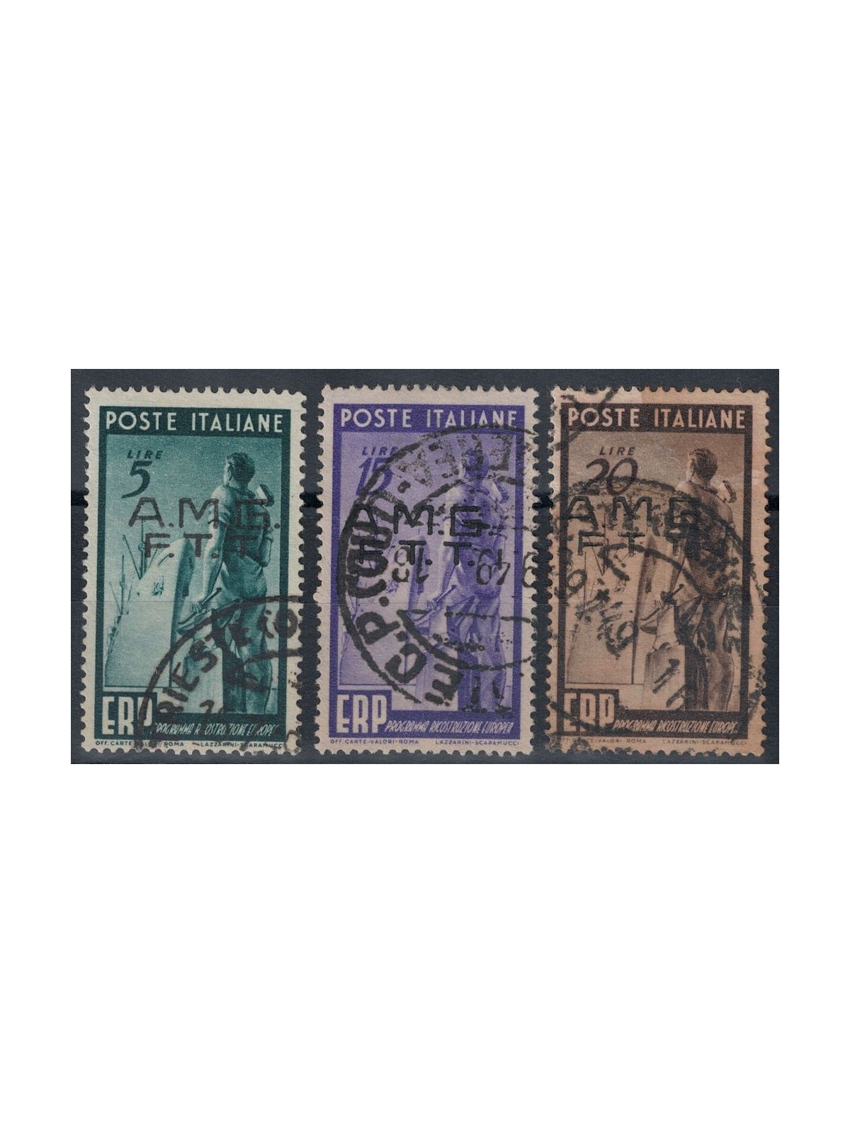 TRIESTE A 1949 ERP, European reconstruction programme 3v used