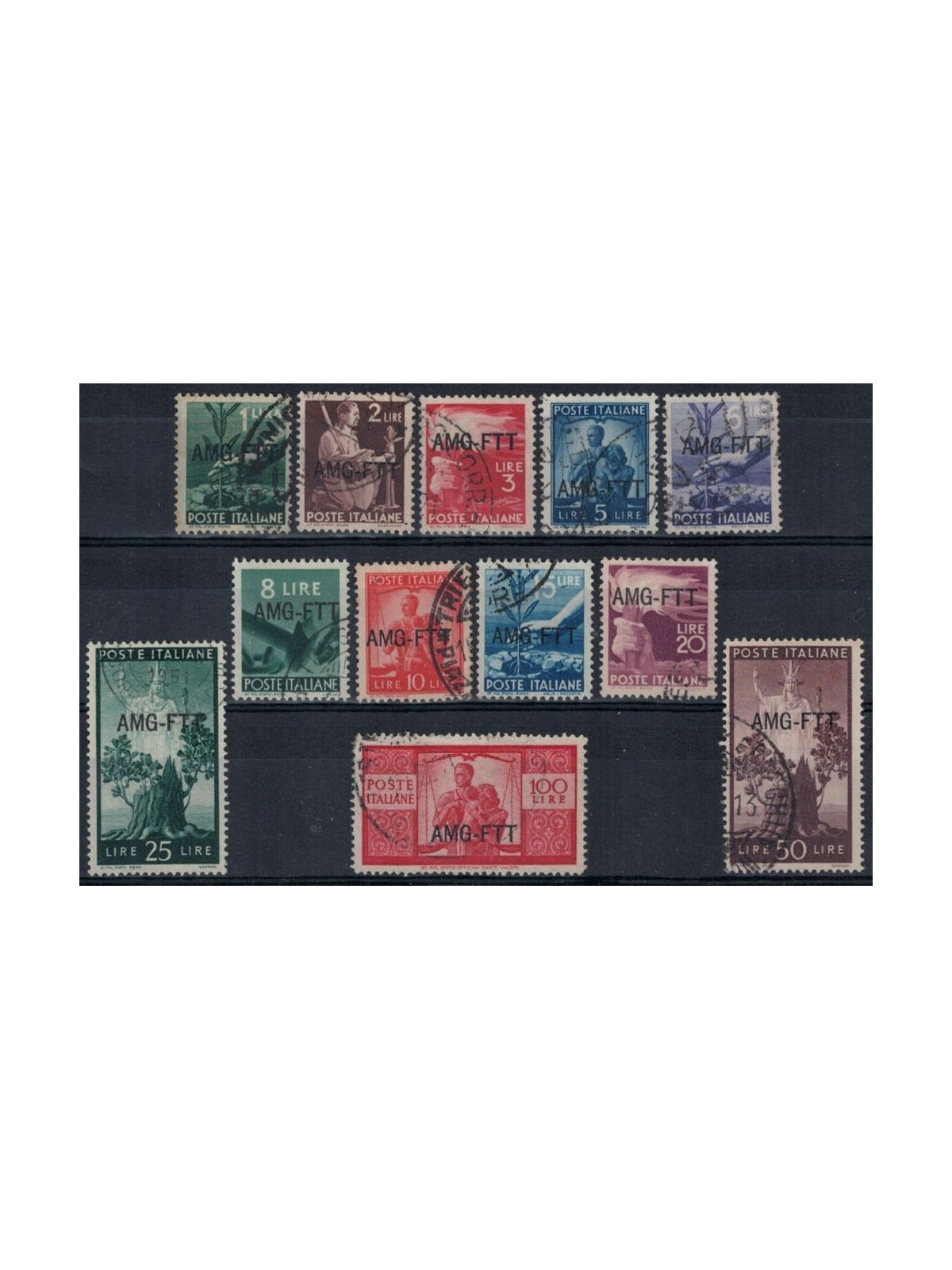 TRIESTE A 1949-50 Democratic 12v us