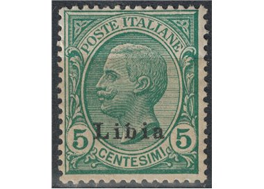 LIBIA 1912-17 5c verde MH*