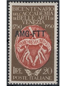 TRIESTE A 1950 Academy of Fine Arts in Venice MNH**