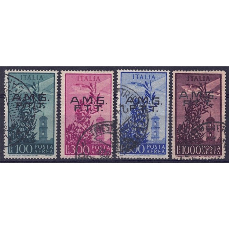 TRIESTE A 1948 Campidoglio Tower (airmail) 4v used ©