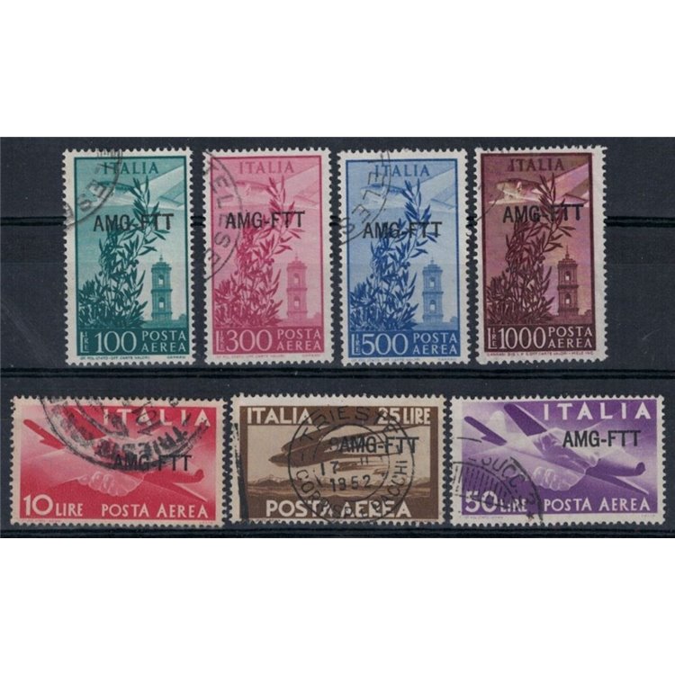 TRIESTE A 1949-52 Airmail 7v used