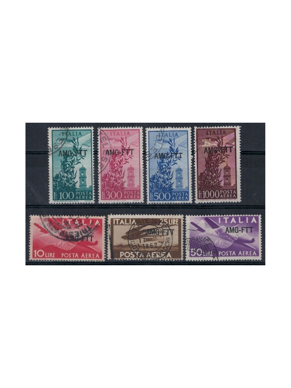 TRIESTE A 1949-52 Airmail 7v used