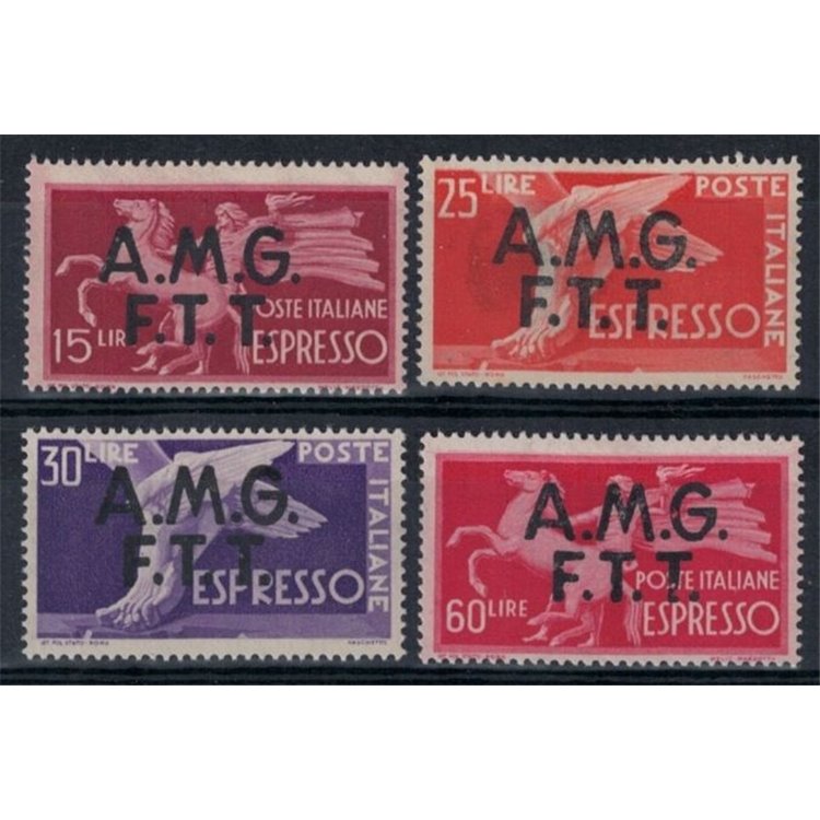 TRIESTE A 1947-48 Democratica, espressi 4v MH*