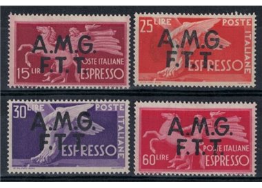 TRIESTE A 1947-48 Democratica, espressi 4v MH*