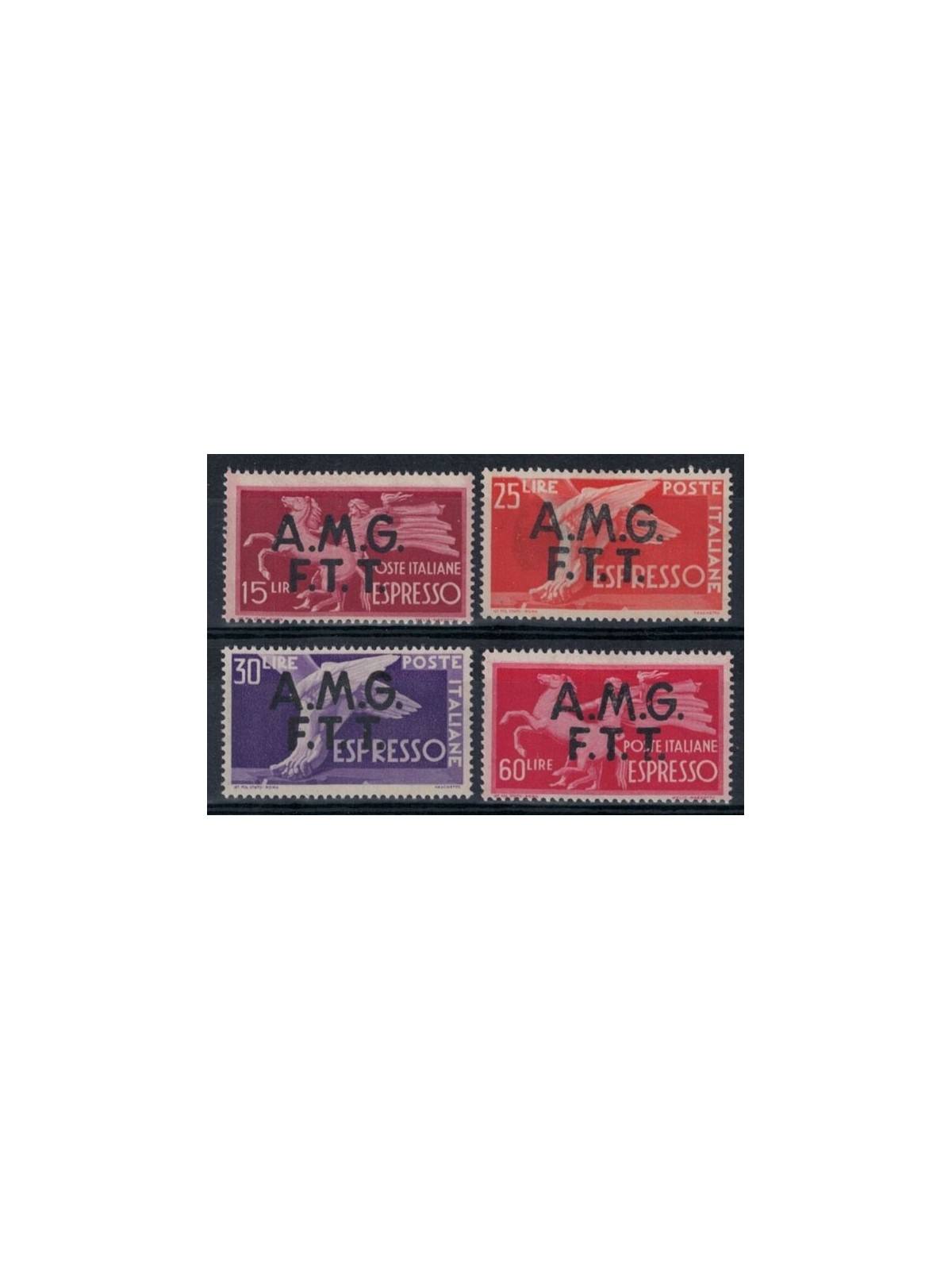 TRIESTE A 1947-48 Democratic, express 4v MH*