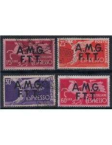 TRIESTE A 1947-48 Democratica, espressi 4v us