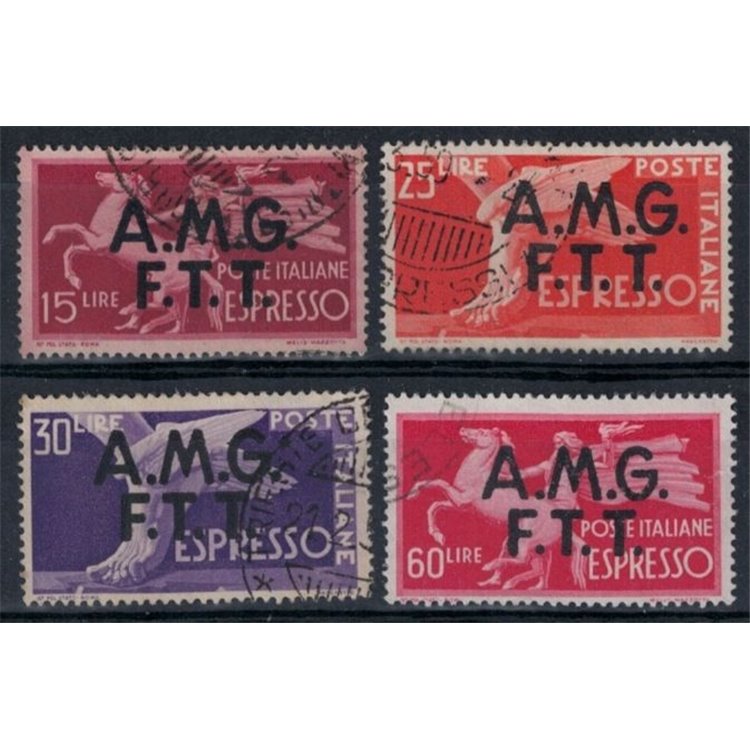 TRIESTE A 1947-48 Democratic, express 4v us