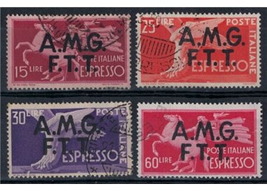 TRIESTE A 1947-48 Democratica, espressi 4v us