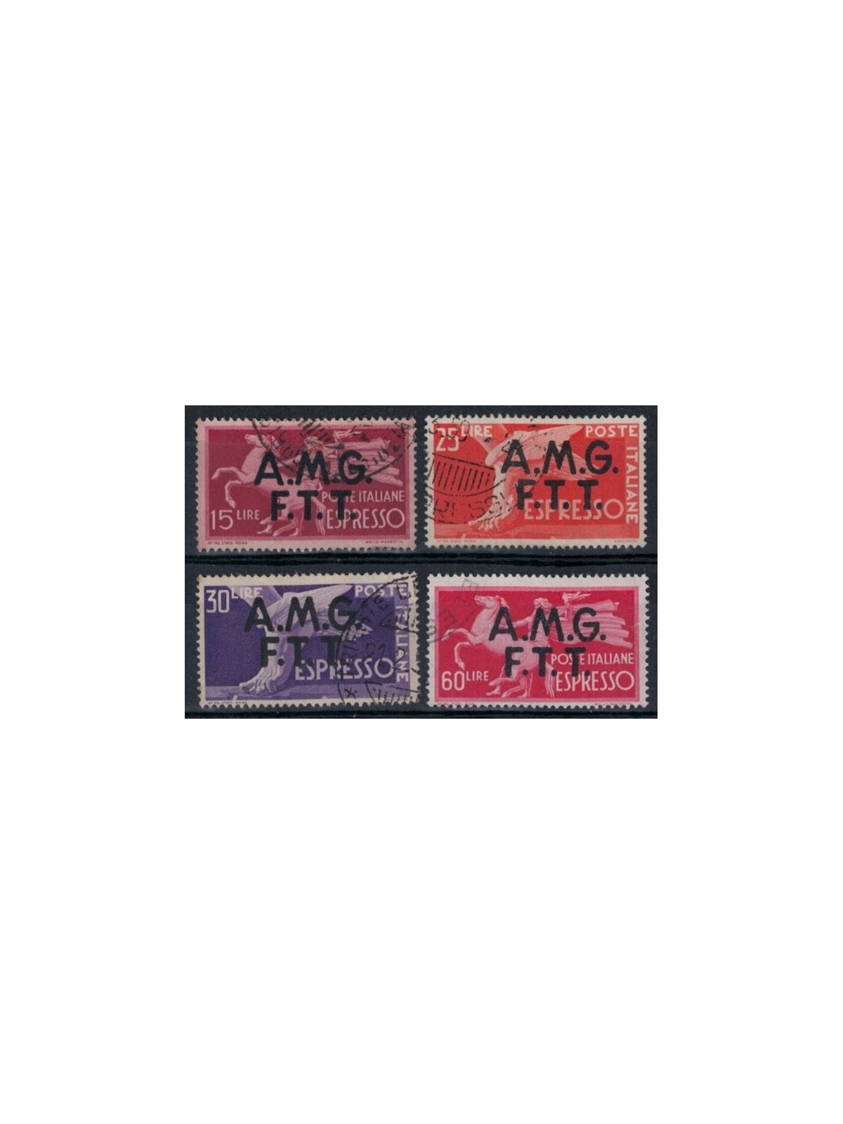 TRIESTE A 1947-48 Democratic, express 4v us