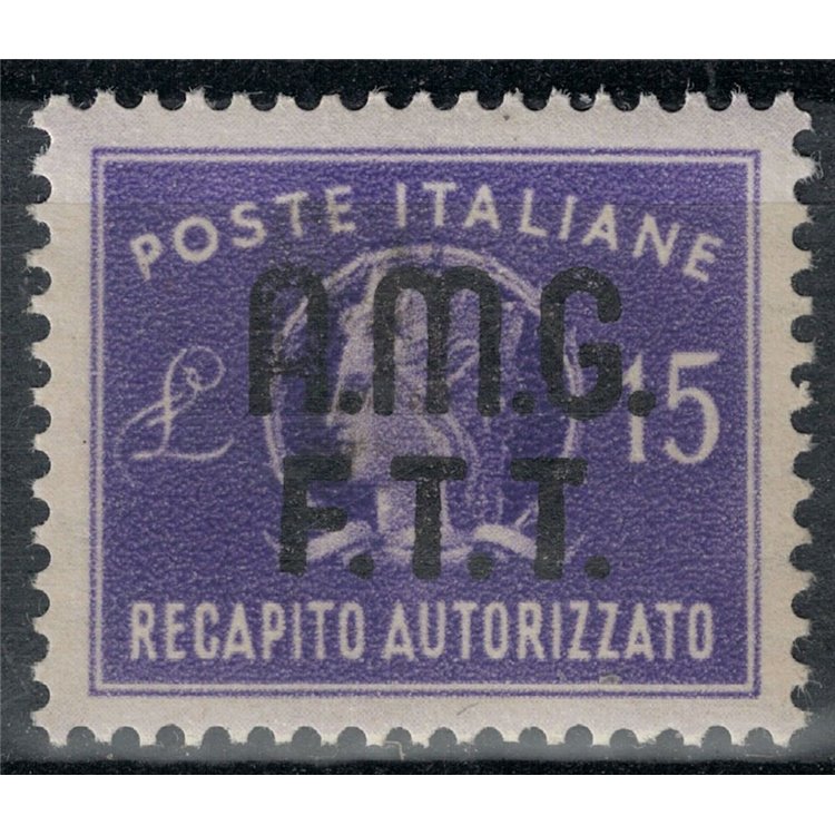 TRIESTE A 1949 Recapito autorizzato MH*