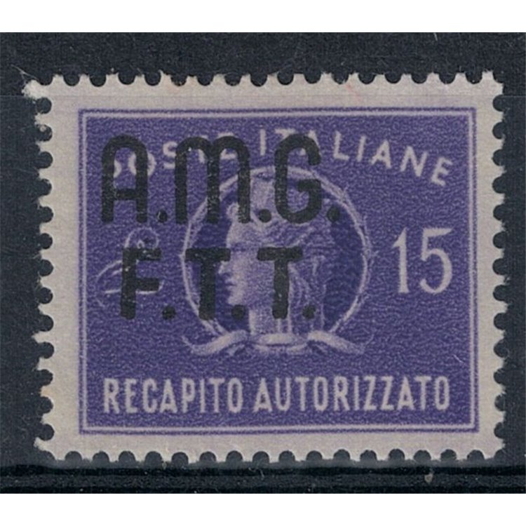 TRIESTE A 1949 Recapito autorizzato MH*