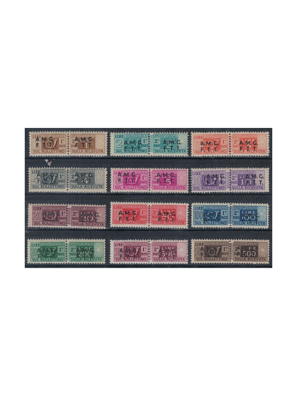 TRIESTE A 1947-48 Postal parcels 12v MNH**
