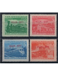 TRIESTE B 1950 Centenario delle ferrovie 4v MNH**