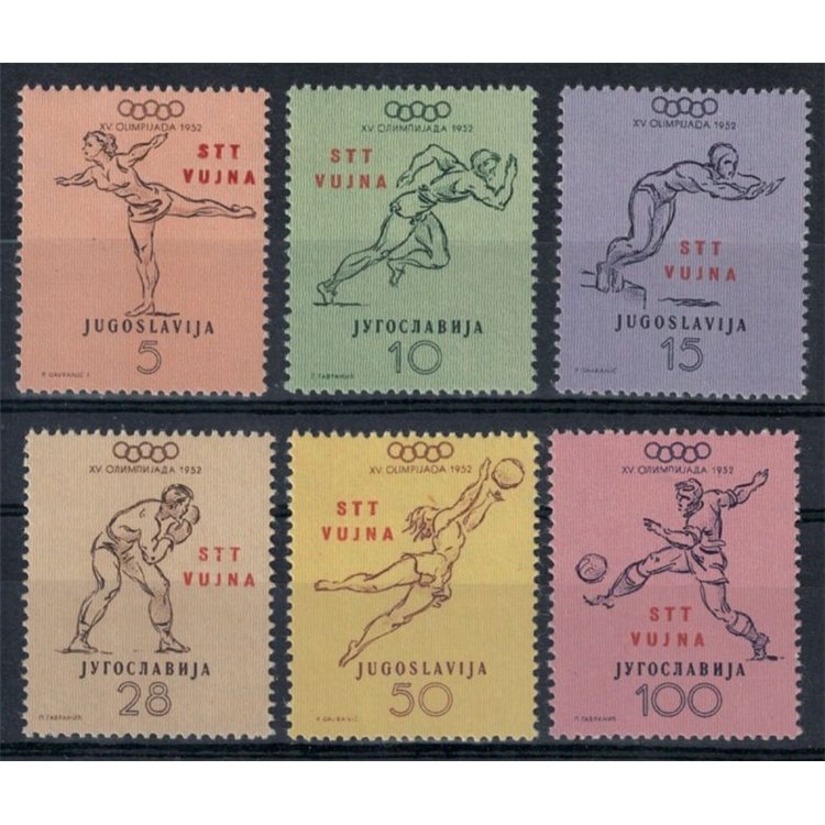 TRIESTE B 1952 Olimpiade di Helsinki 6v MNH**