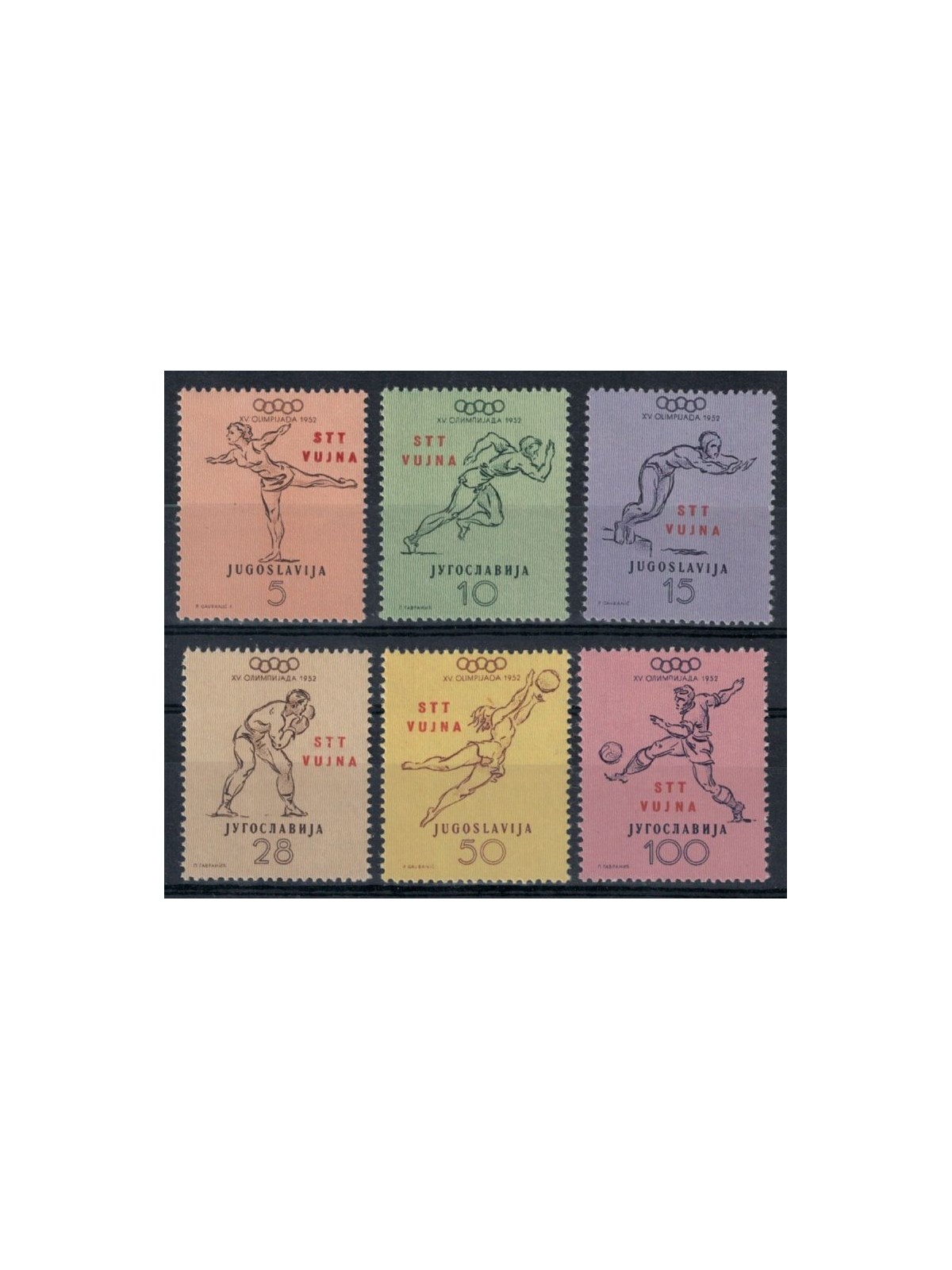 TRIESTE B 1952 Olimpiade di Helsinki 6v MNH**