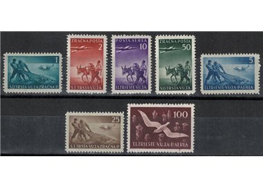 TRIESTE B 1949 Serie Pittorica (posta aerea) 7v MNH**