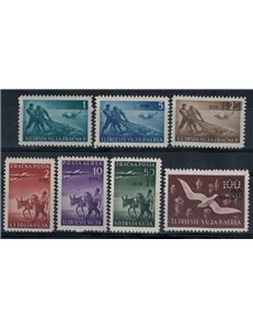 TRIESTE B 1949 Serie Pittorica soprastampata Din 7v MNH**