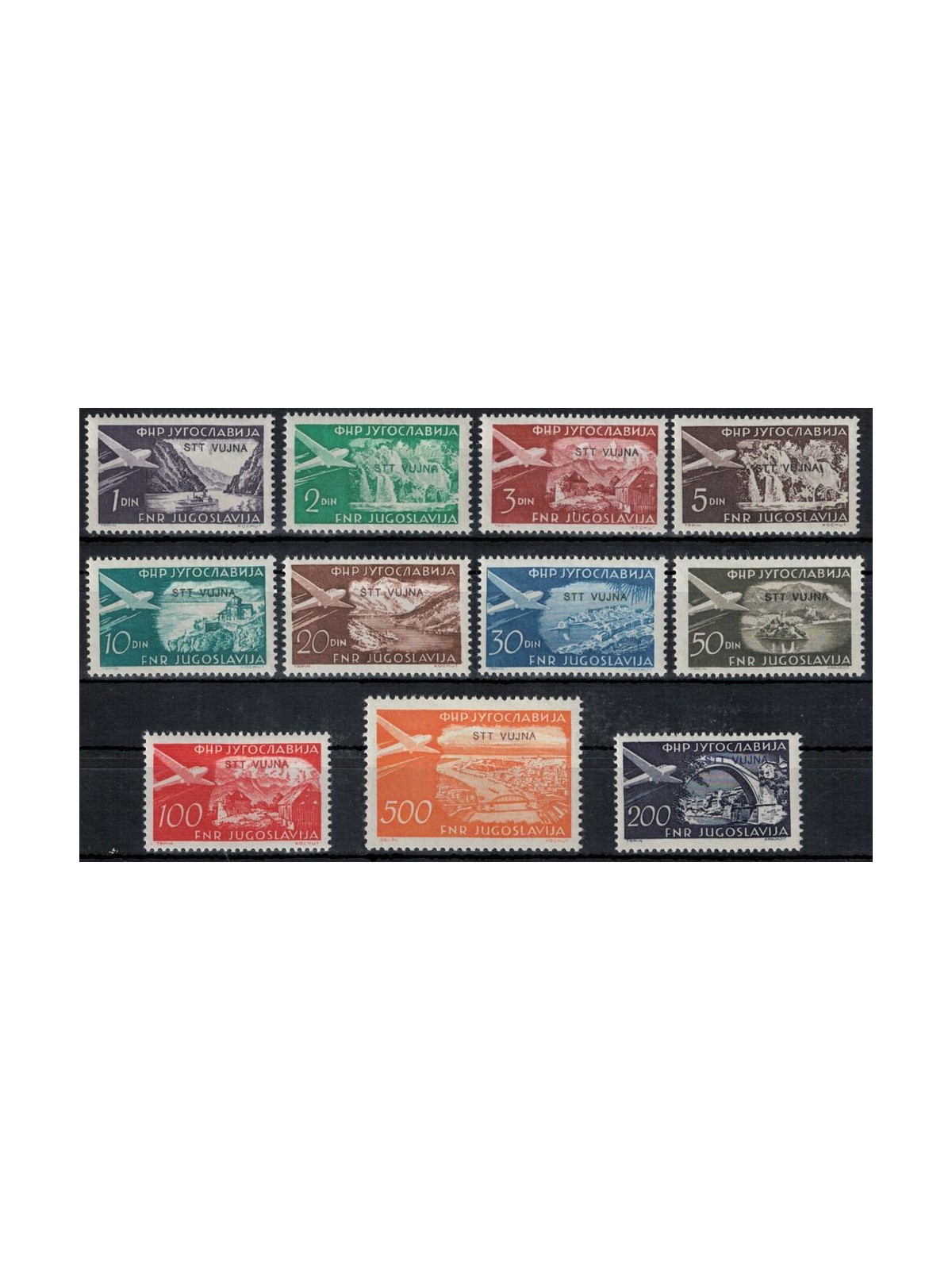 TRIESTE B 1954 Airmail 11v MNH**