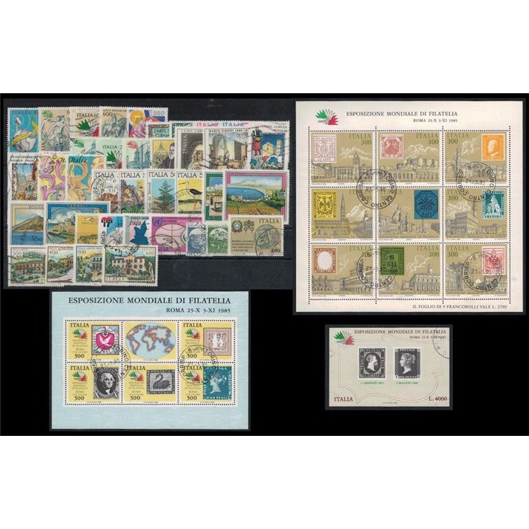 ITALY 1985 Complete year 40v + 3 s/s used