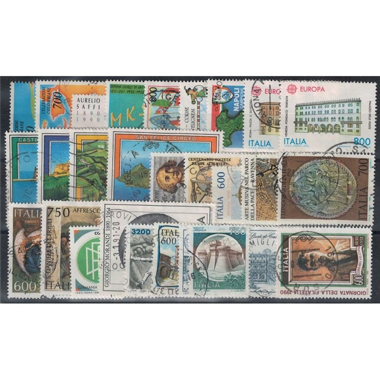 ITALY 1990 Complete year 27v used