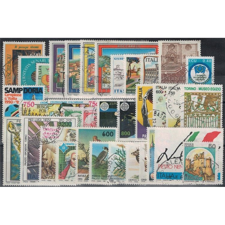 ITALY 1991 Complete year 35v used