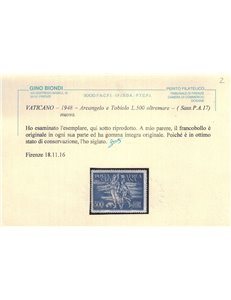 VATICANO 1948 Tobia (posta aerea) 2v MNH** ©