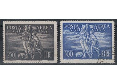 VATICAN 1948 Airmail, Tobia 2v used ©