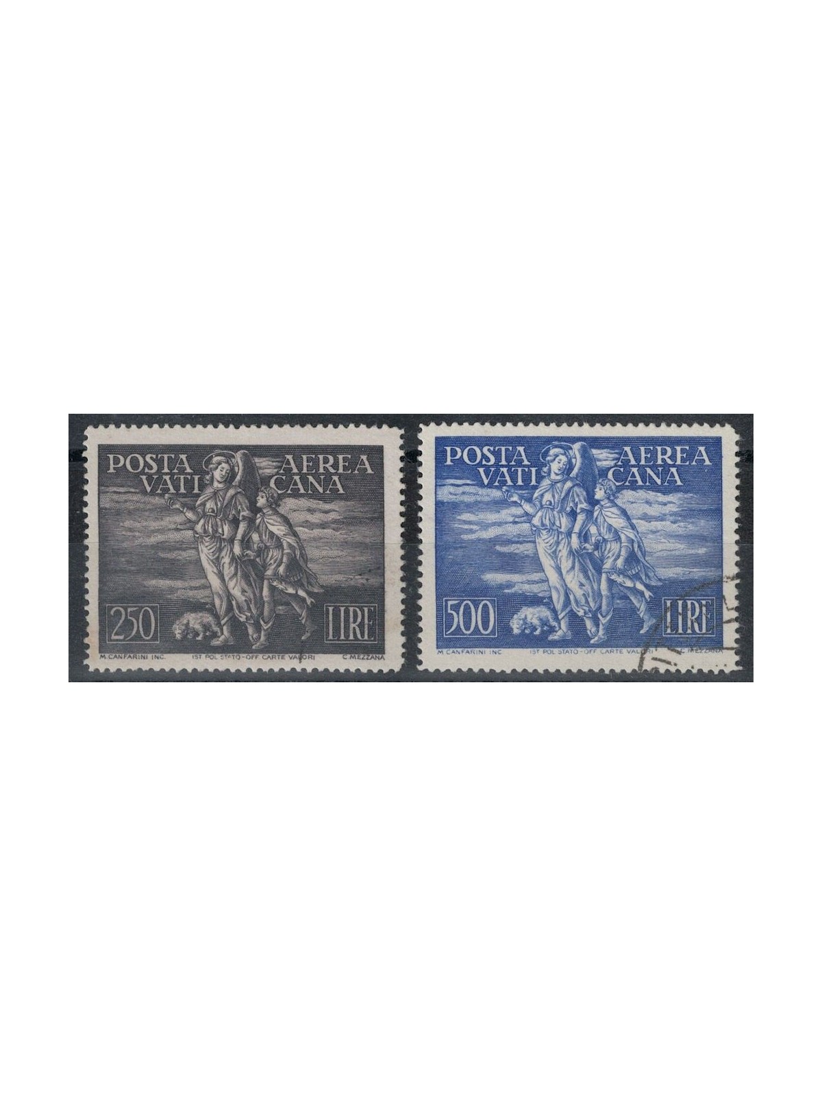VATICANO 1948 Posta aerea, Tobia 2v us ©