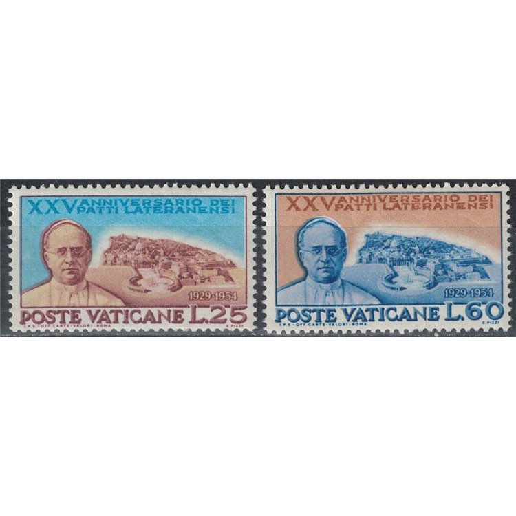 VATICAN 1954 Lateran Pacts 2v MH*