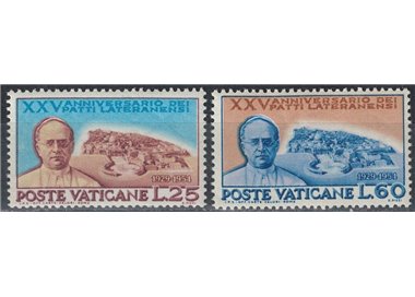 VATICANO 1954 Patti Lateranensi 2v MH*