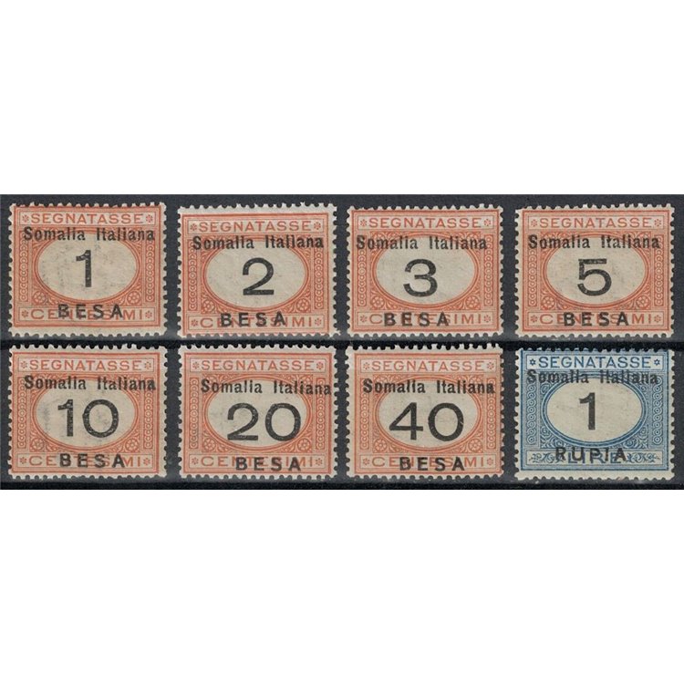 SOMALIA ITALIANA 1923 Segnatasse 8v MNH**