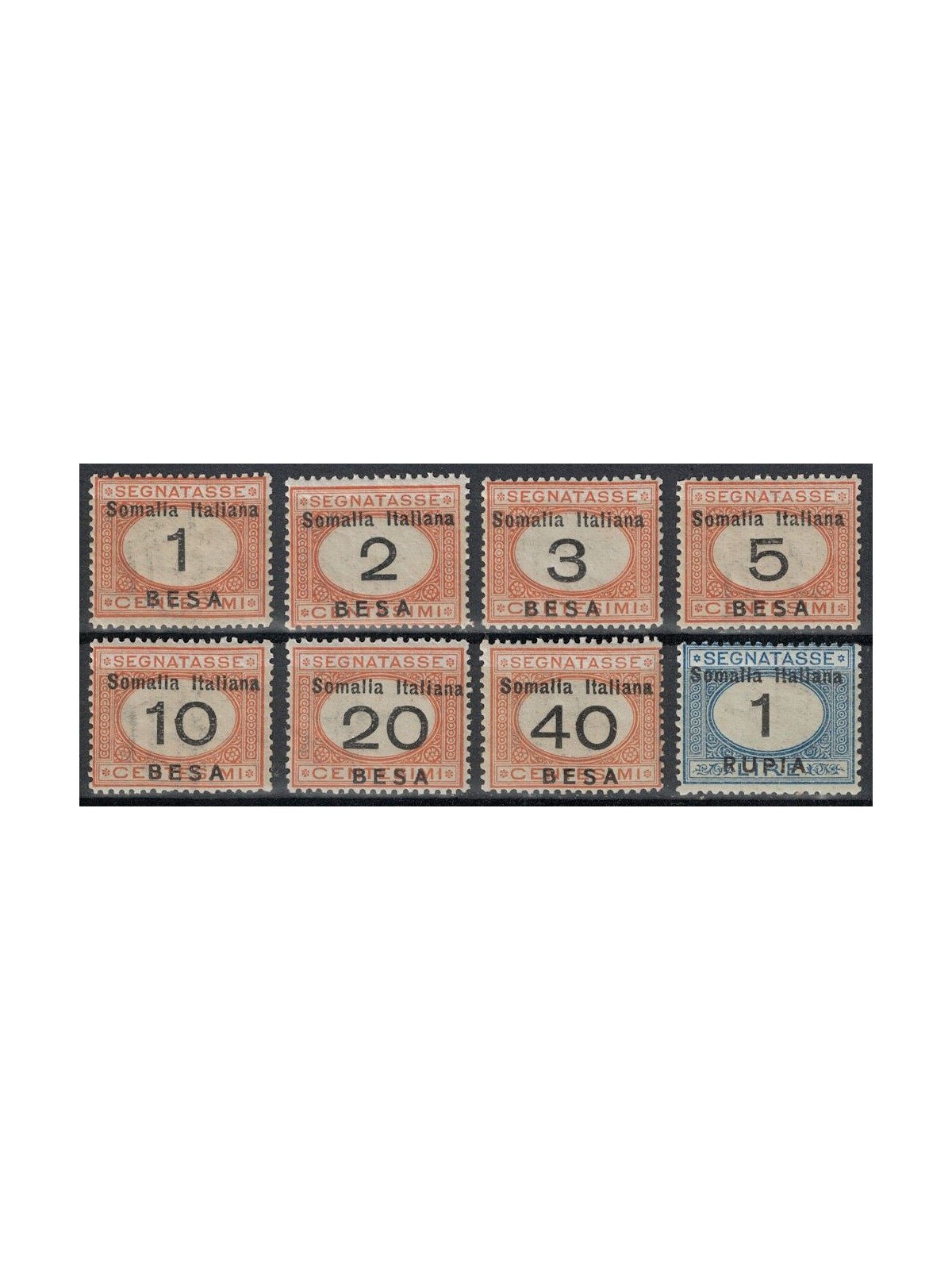 ITALIAN SOMALIA 1923 Tax stamp 8v MNH**