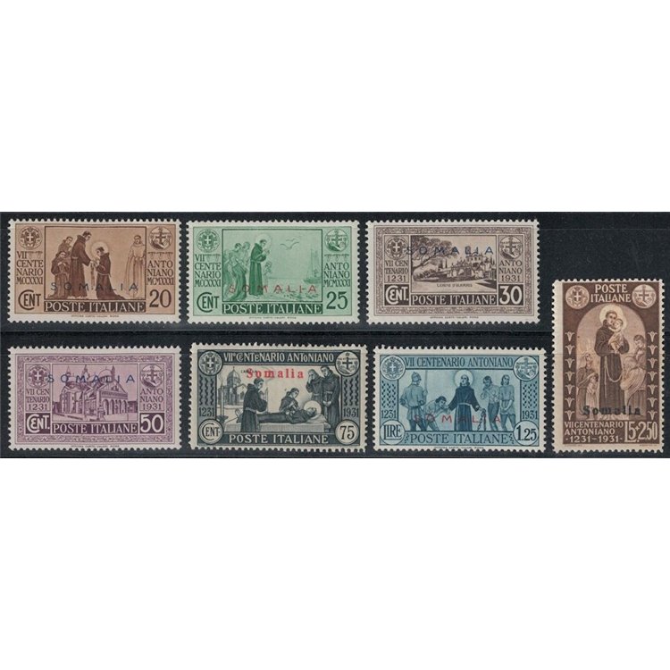 SOMALIA ITALIANA 1931 Sant'Antonio 7v MNH**