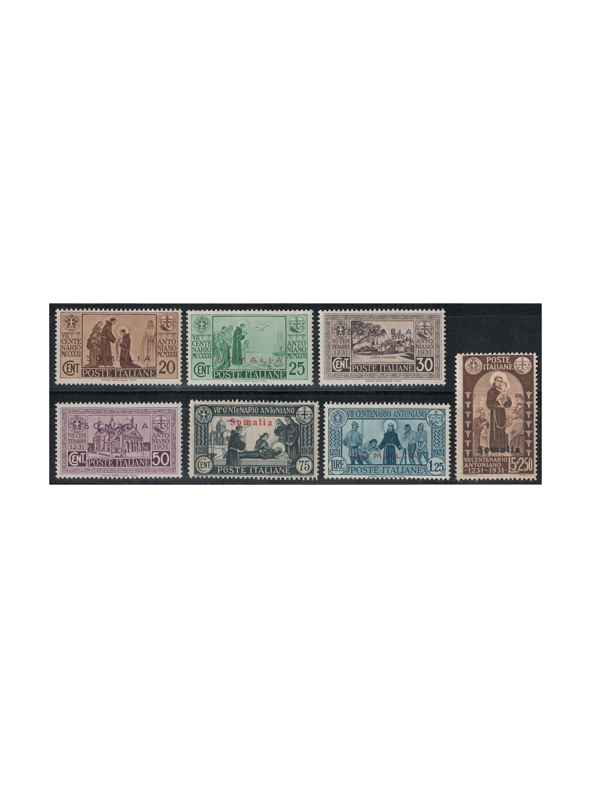 SOMALIA ITALIANA 1931 Sant'Antonio 7v MNH**