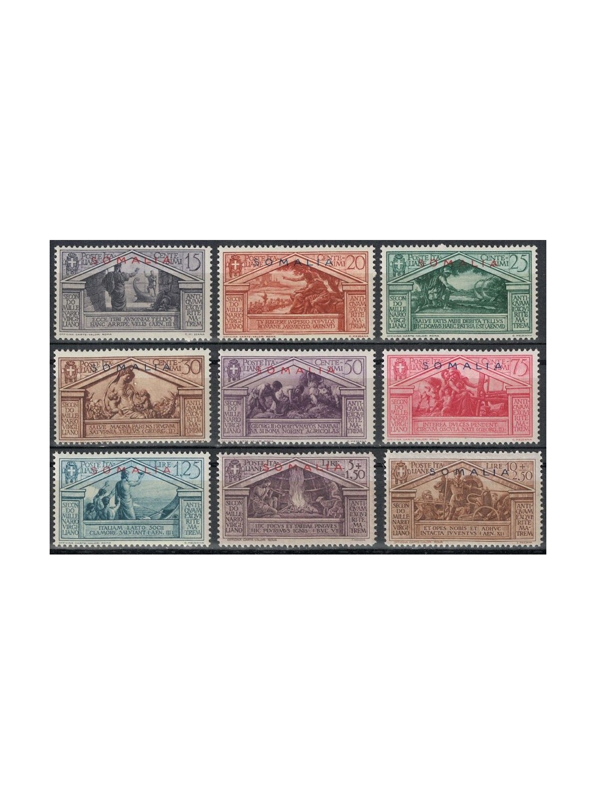 ITALIAN SOMALIA 1930 Virgil 9v MNH**
