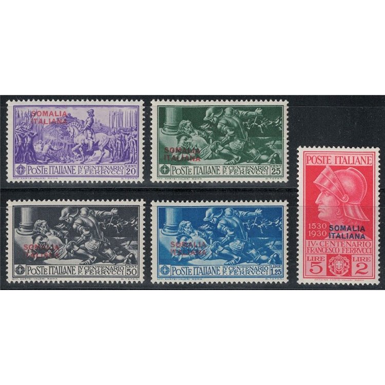 ITALIAN SOMALIA 1930 Francesco Ferrucci 5v MNH**