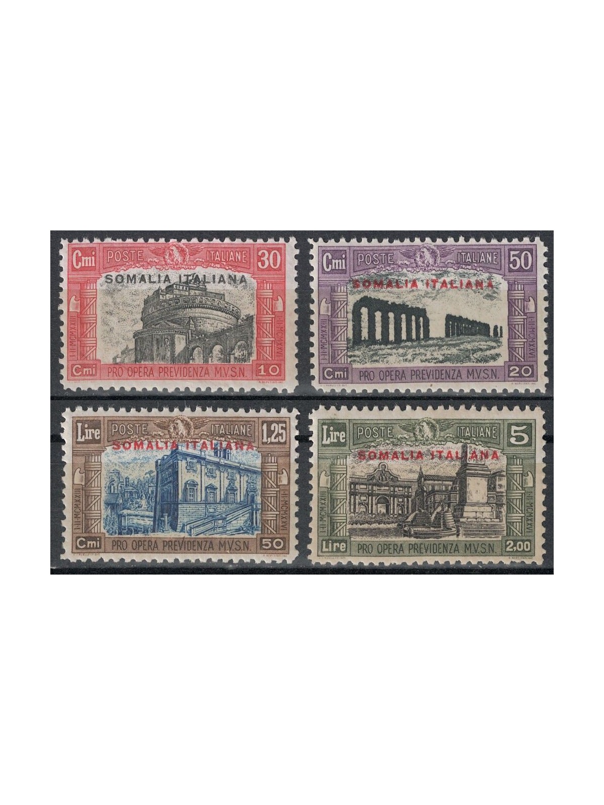 SOMALIA ITALIANA 1929 Milizia II 4v MNH**