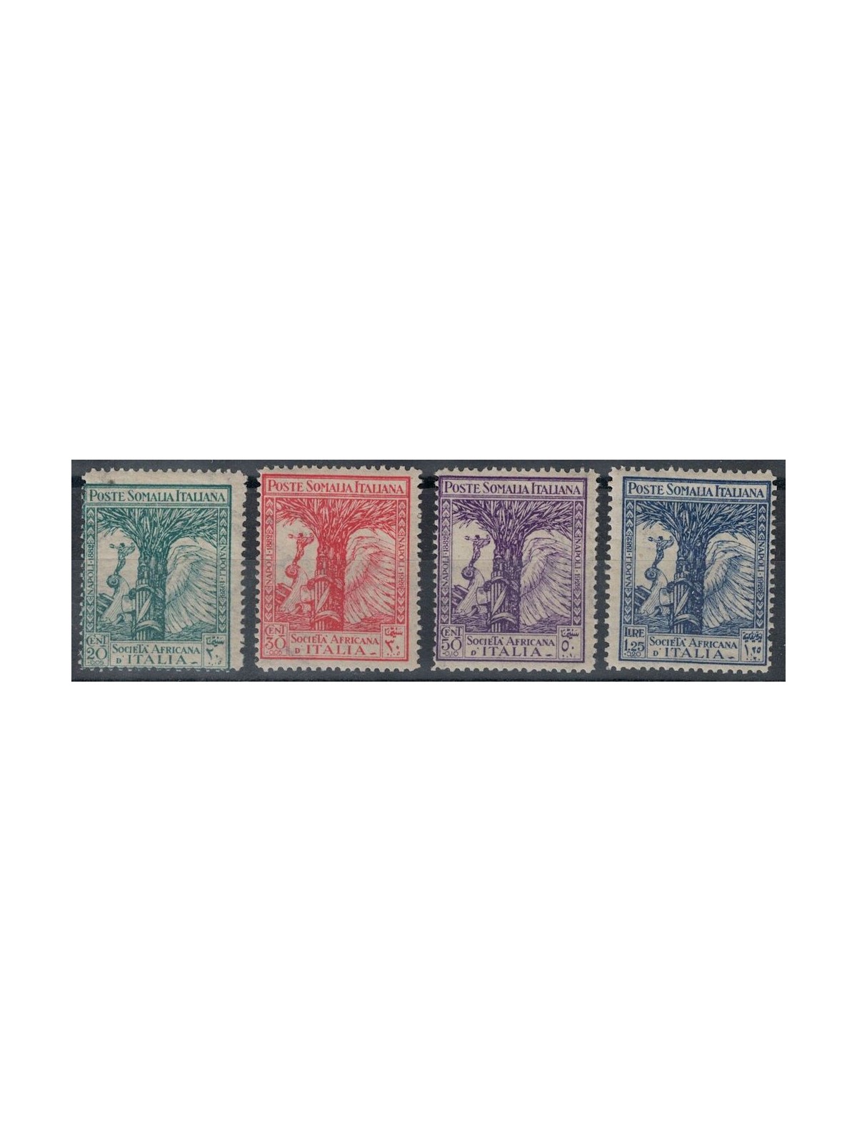 ITALIAN SOMALIA 1928 African Society of Italy 4v MNH**