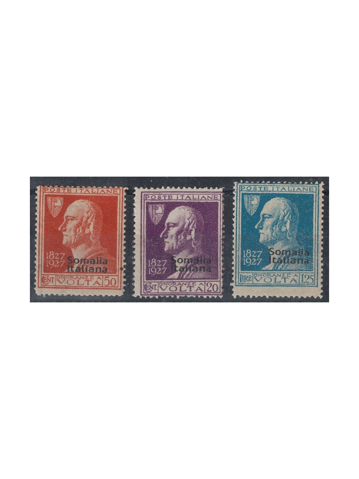 ITALIAN SOMALIA 1927 Alessandro Volta 3v MNH**