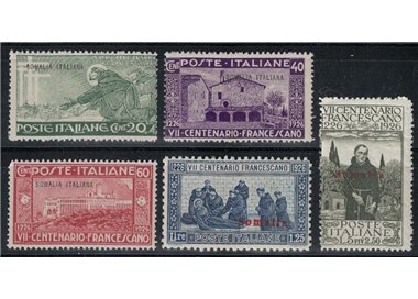 SOMALIA ITALIANA 1926 San Francesco 5v MNH**