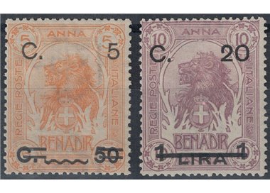 SOMALIA ITALIANA 1916 Serie ordinaria in centesimi 2v MNH**