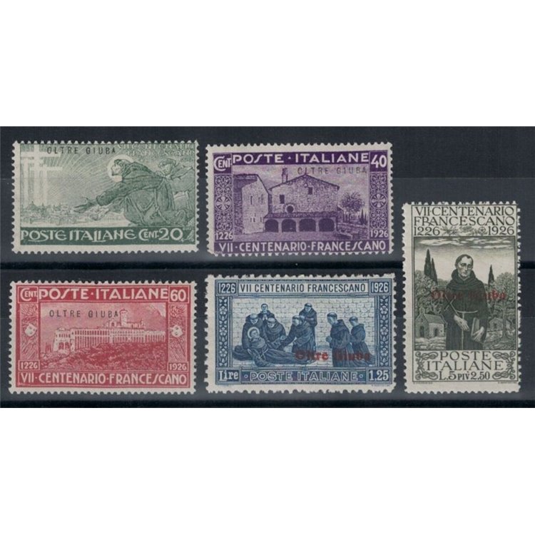 OLTRE GIUBA 1926 San Francesco 5v MNH**