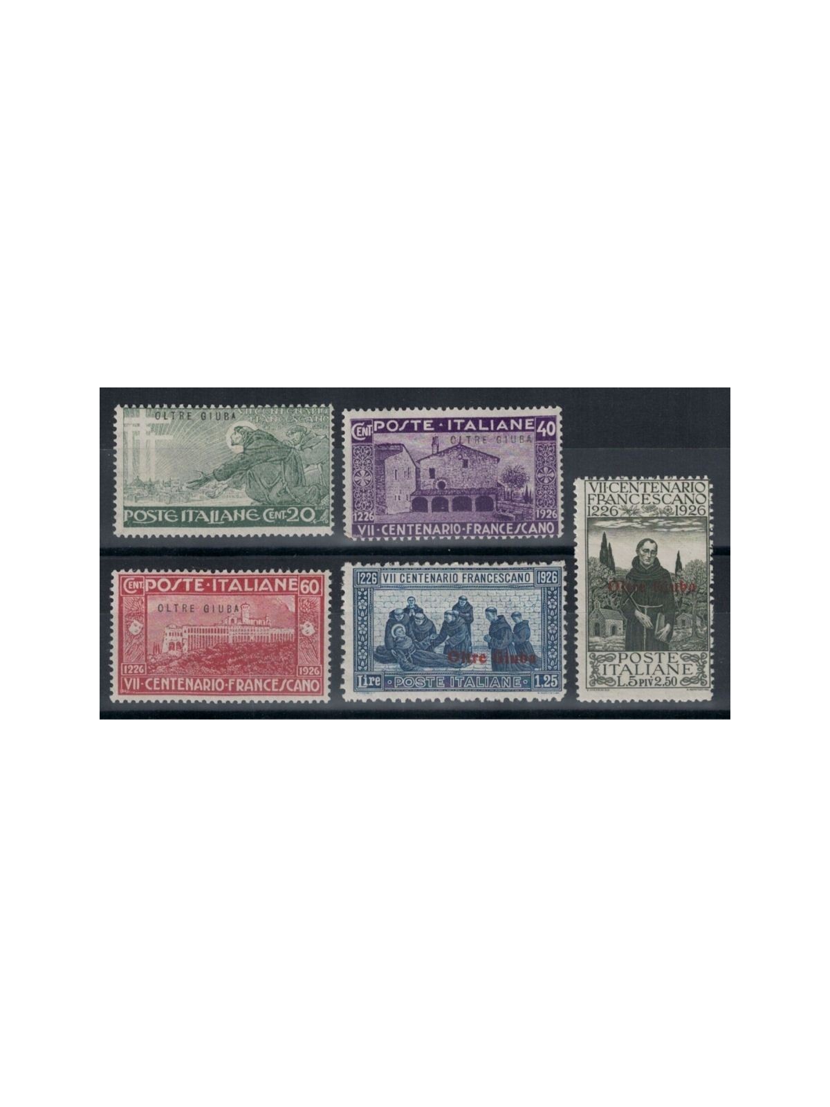 OLTRE GIUBA 1926 San Francesco 5v MNH**