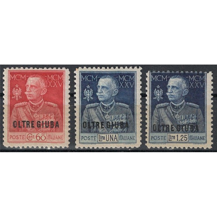 BEYOND GIUBA 1925-26 Jubilee of the King dent. 11 3v MNH**