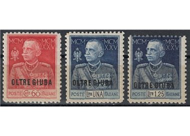 OLTRE GIUBA 1925-26 Giubileo del Re dent. 11 3v MNH**